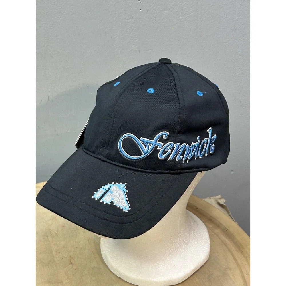 Fenwick‎ Hat Cap Strap Back Mens Black Liquid Titanium Performance Equestrian